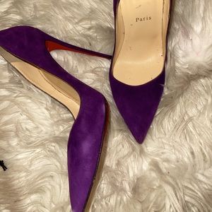 Christian Louboutin Purple Suede So Kate 120MM